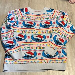 Disney Stitch Festive Crewneck Sweater - Multicolor
